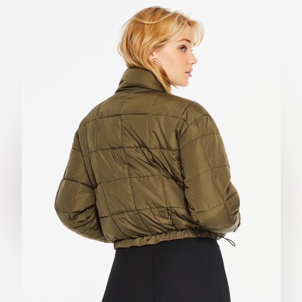Aeropostale Army green crop Puffer Jacket S